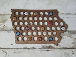 State of Iowa Bottle Cap Holder - Etsy