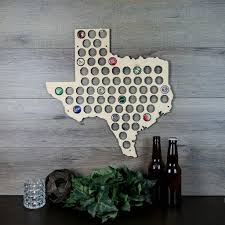 Texas Beer Cap Map - Torched Products