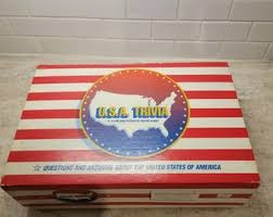 U.S.A Trivia Board Game, Vintage USA Trivia Board Game ...