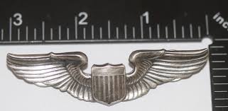 WW2 US ARMY AIR FORCE BASIC PILOT WING STERLING SILVER ...