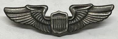 USAAF ARMY AIR FORCE PILOT'S 1 3/8" WWII STERLING SILVER ...