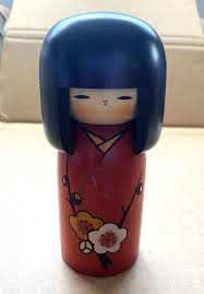USABURO Hand Kokeshi Doll Plum Blossom Wood figurine with ...