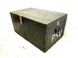 Vintage Wooden Box Police Riot Box Interior Design Decorative Salvage Dark Grey | eBay