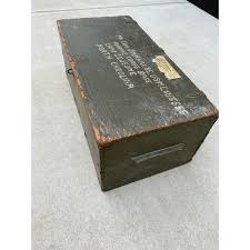 1951 Shwayder Bros Usmc Wooden Footlocker Wwii | Chairish