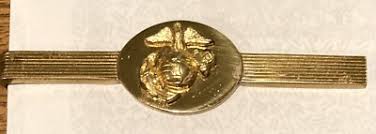 Vintage USMC US Marines 709 Military Tie Bar Gold Tone Clip ...