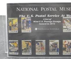 Vintage 1973 USPS Postal Museum Postal Service At Work Stamps Sealed Mint Set P3 | eBay