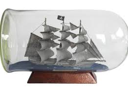 Pack Of 2] Flying Dutchman Model Ship in a Glass Bottle 11 ...