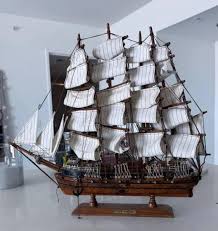 Vintage USS Valiant Wooden Tall Ship Model – Handcrafted Navy Frigate With 14 Cannons & Cloth Sails – Nautical Maritime Decor - Etsy Israel