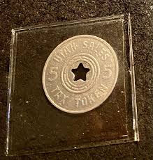 Vintage Token US UTAN 5 SALES TAX RECEIPT Token | eBay