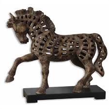 Uttermost 19217 Prancing Horse Antique Sculpture for sale ...