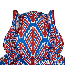 Schumacher Bodhi Tree Blue & Red Fabric – DecoratorsBest