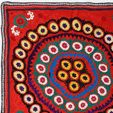 3.8x7.3 Ft Red Wall Decor, Silk Embroidered Wall Hanging ...