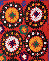 6x7.7 Ft Vintage Suzani Bedspread, Silk Hand Embroidered Bed ...