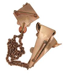 Longcraft Copper & Rhinestone Floral Vintage Costume Figural ...