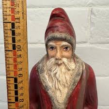 Folk Art Santa Father Christmas Antique Chocolate Mold Figurine Artist Signed | eBay