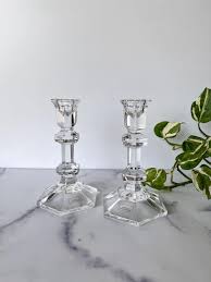 Pair of Austrian Crystal Candlestick Holders - Etsy