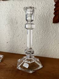 Vintage Crystal Industries Candlestick Holder Set - Etsy