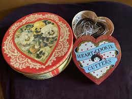Vintage Valentine's Day Tin Vignette: Cookie Cutters, Wooden ...