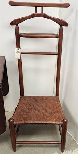 Splint Seat Ladder Back Valet Chair 47 1/2" H X 18 1/2" W X 15" D sold at auction on 5th April | George Cole