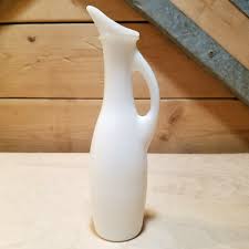 White Milk Glass Pitcher Tall Thin Opaque Milk White Vtg ...