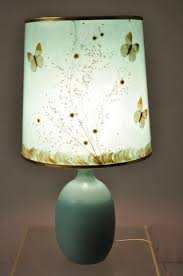 Walter Van Briggle Turquoise Blue Bulbous Pottery Table Lamp ...