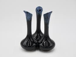 Anna Van Briggle Triple Bud Vase 7"h X 6"l - Vintage ...