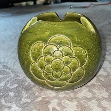 VINTAGE ROSENTHAL NETTER BITOSSI GREEN FLORAL CERAMIC ...