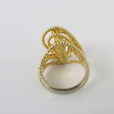 Buy Vintage Gold Cocktail Ring - 1970s Costume Jewelry Size 6.25 Online in India - Etsy