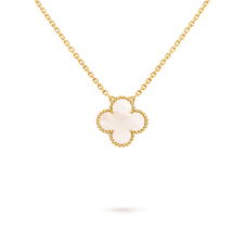 Vintage Alhambra pendant 18K yellow gold, Mother-of-pearl ...