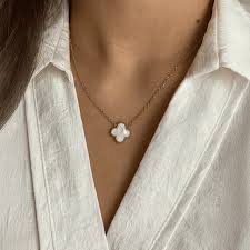 BLUEW Four Leaf Clover Jewelry Set, Necklace Earrings ...