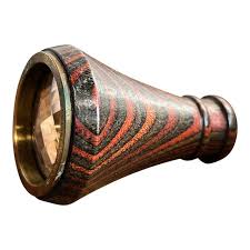 Vintage Exotic Wood & Brass Kaleidoscope | Chairish
