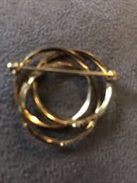 Vintage 1/20 12k Gold Filled 3 Intertwined Circle Brooch Pin ...