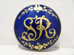 REALD'ARTE Portugal Porcelain Trinket Box Signed Monogram Wedding Favor Blue Gol | eBay