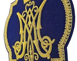 New Marian (MA) Hand Embroidered Appliqué for Catholic Vestment, Catholic Items, Church Goods, - Etsy