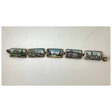Vintage enamel souvenir bracelet from Mexico - Ruby Lane