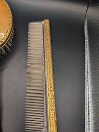 VTG Vanity Dresser Set Mirror Brush Comb Gold Victorian Style Ornate Handles | eBay Australia