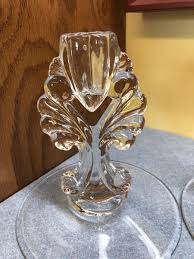 Vintage New Martinsville Glass Janice Shape Candlestick Pair ...