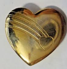 Variety Club USA '98 Shooting Heart Engraved Gold Tone ...