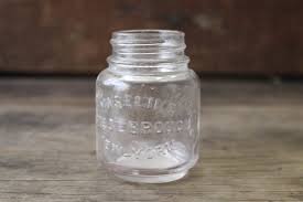 old embossed glass medicine bottle trademark Vaseline jar ...