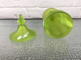 Westmoreland Glass Green Mist Satinized/frosted Covered Urn ...