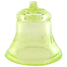 Similar Items to Vintage Degenhart Vaseline Glass Bell