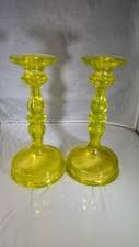 vaseline glass candlesticks products for sale | eBay