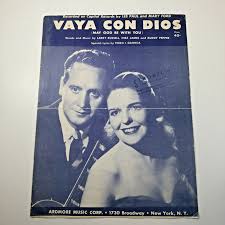 Les Paul & Mary Ford Vaya Con Dios MAY GOD BE WITH YOU sheet ...
