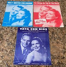Lot of 3 Vintage Les Paul & Mary Ford Sheet Music-Mid ...