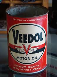 Veedol Motor Oil Can Quart Size With Missing Top