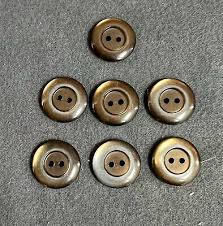#455 Vintage 7 BROWN BUTTONS 2-Hole 7/8" 22mm | eBay