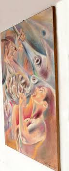 THE FISH MARKET Painting by Paola Imposimato | Saatchi Art