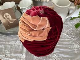 Two Fushia Pink Velvet Rose Saphire Cloche Hats | eBay