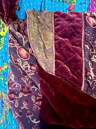 Vintage 70s Burgundy Velvet Satchel: Floral Burnout ...