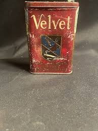 Vintage Velvet Pocket Hinged Lid Pipe and Cigarette Tobacco Tin | eBay
